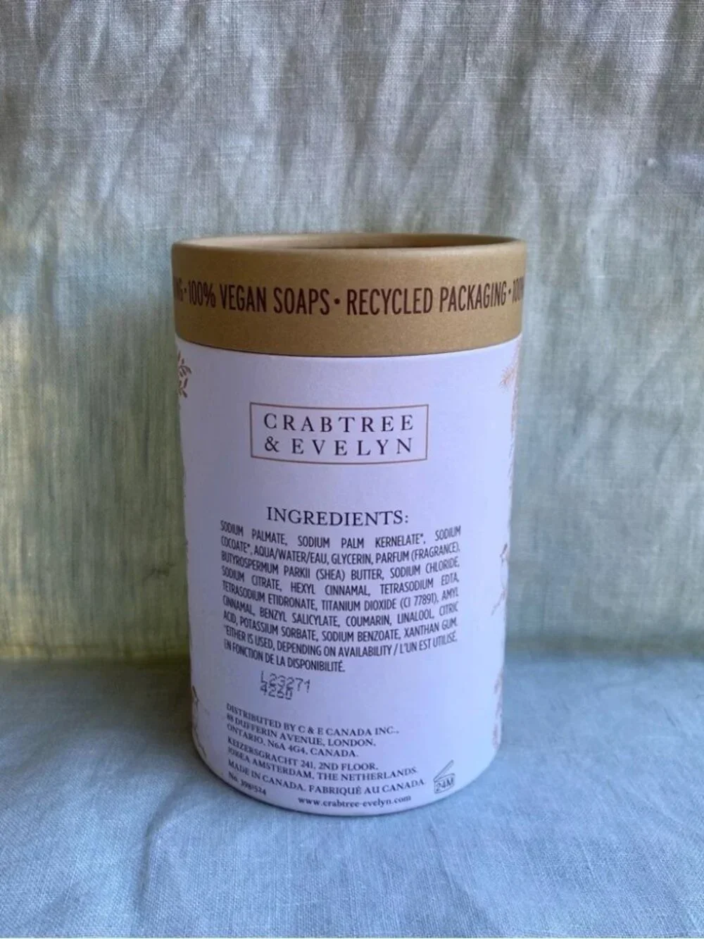 NWT Crabtree & Evelyn set of 3 Carmelized Fig & Brown Sugar soaps 100g each